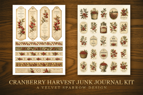 Cranberry Harvest Junk Journal Kit