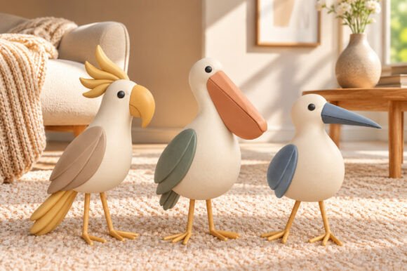 Cute Bird STL File – 3D Printable Bird Figurine for Home & Desk Decor - Image 1