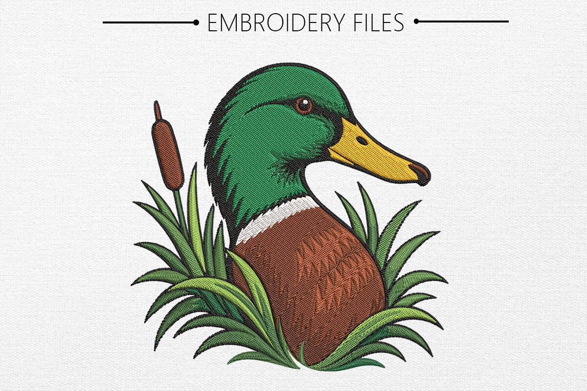 Cute Duck Embroidery Design