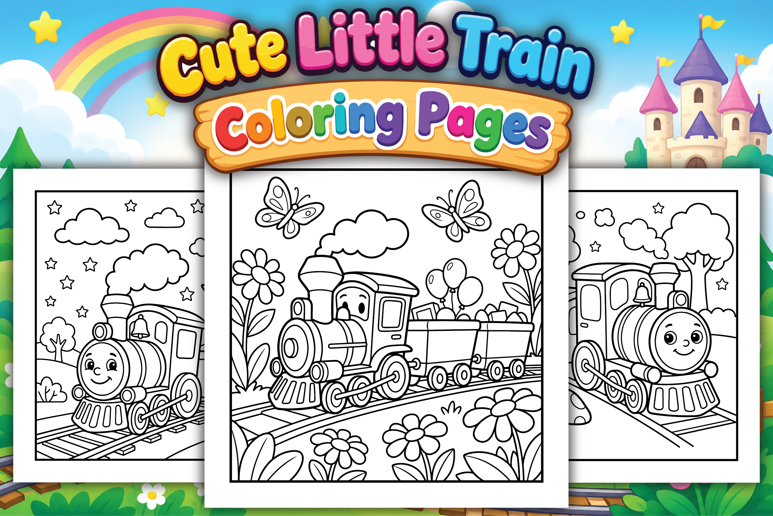 Cute Little Train Coloring Pages