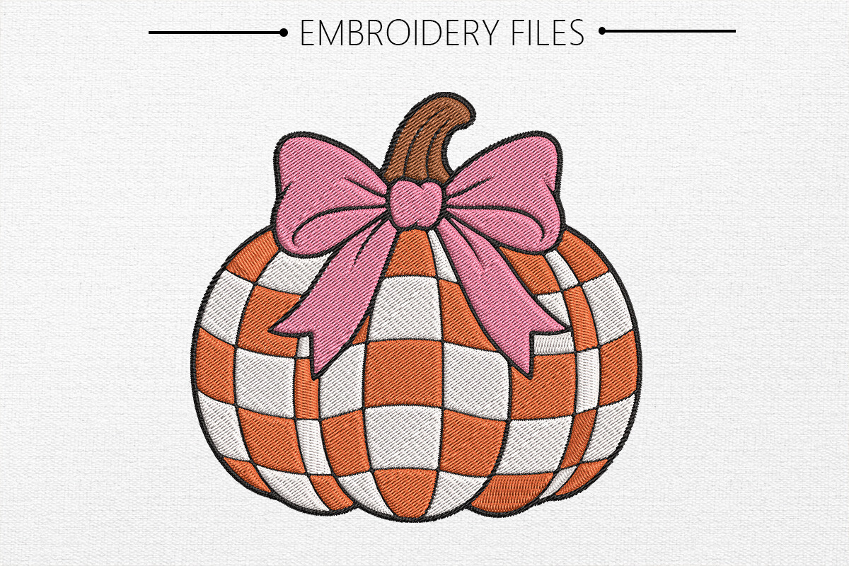 Cute Pumpkin Embroidery Design