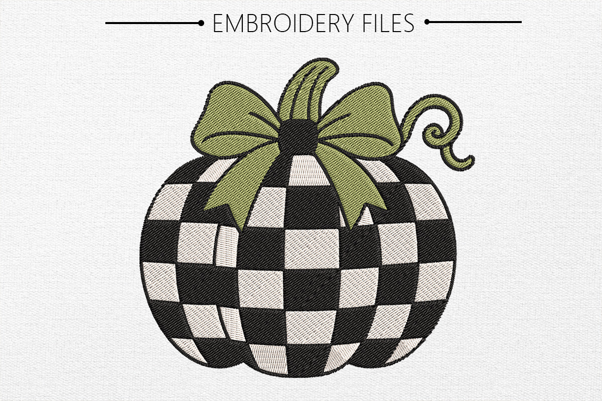 Cute Pumpkin Embroidery Design