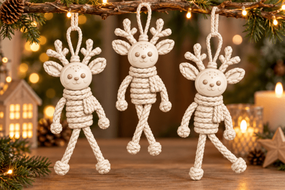 Cute Reindeer Family Christmas 3D STL - 3 Printable Holiday Ornaments - Image 3