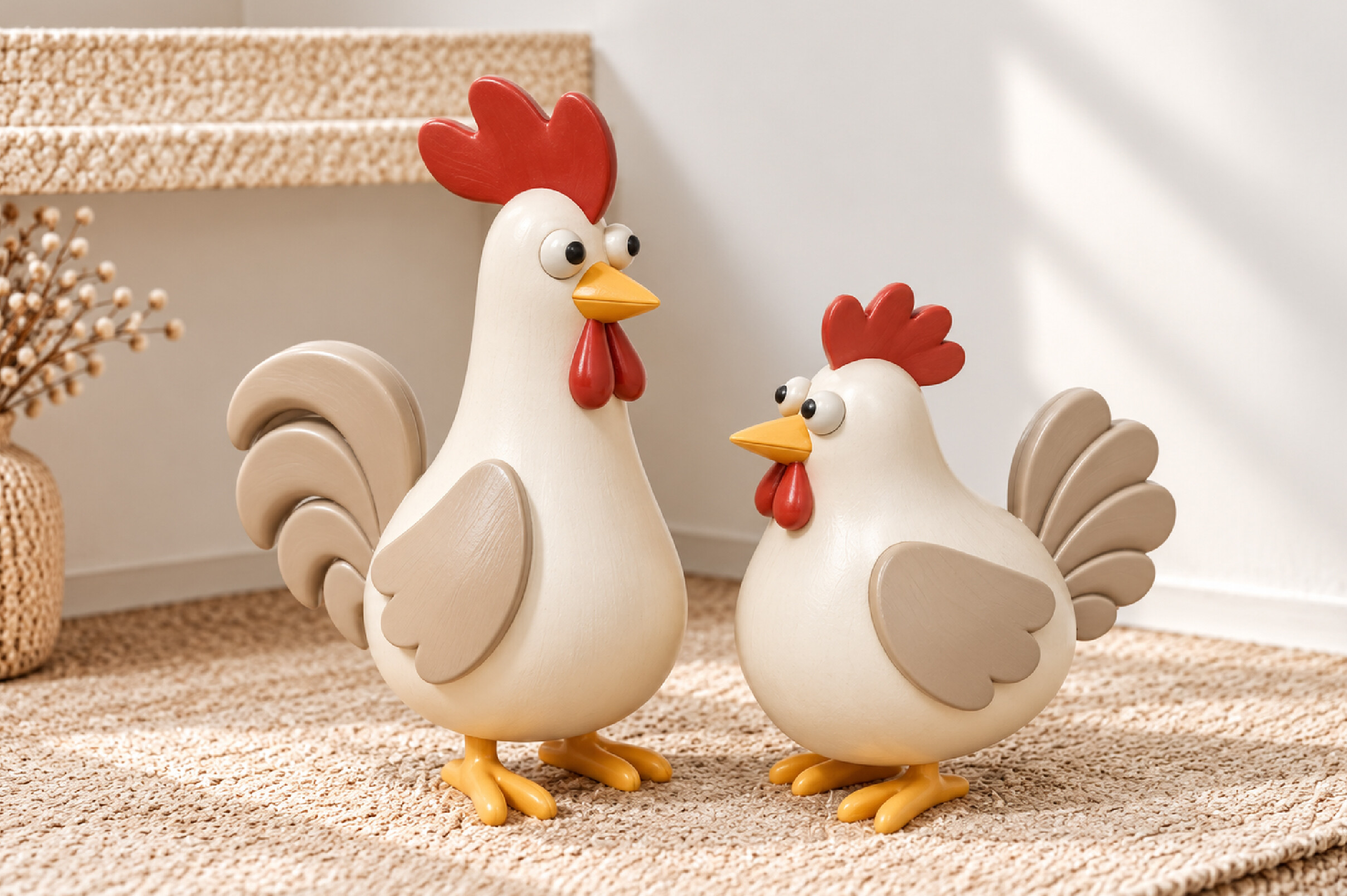 Cute Rooster Decorative 3D Model STL – Printable Farmhouse Figurine - Image 5