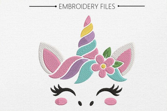 Cute Unicorn Embroidery Design
