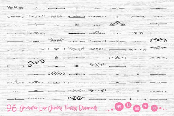Decorative Line Dividers Flourish Orname