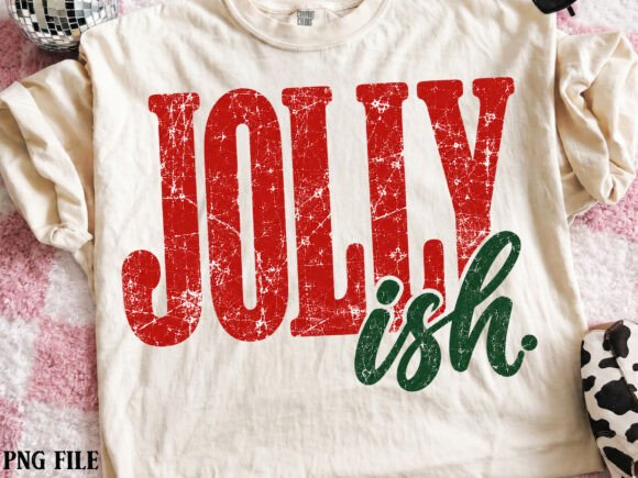 Distressed Jolly-ish Holiday Typography