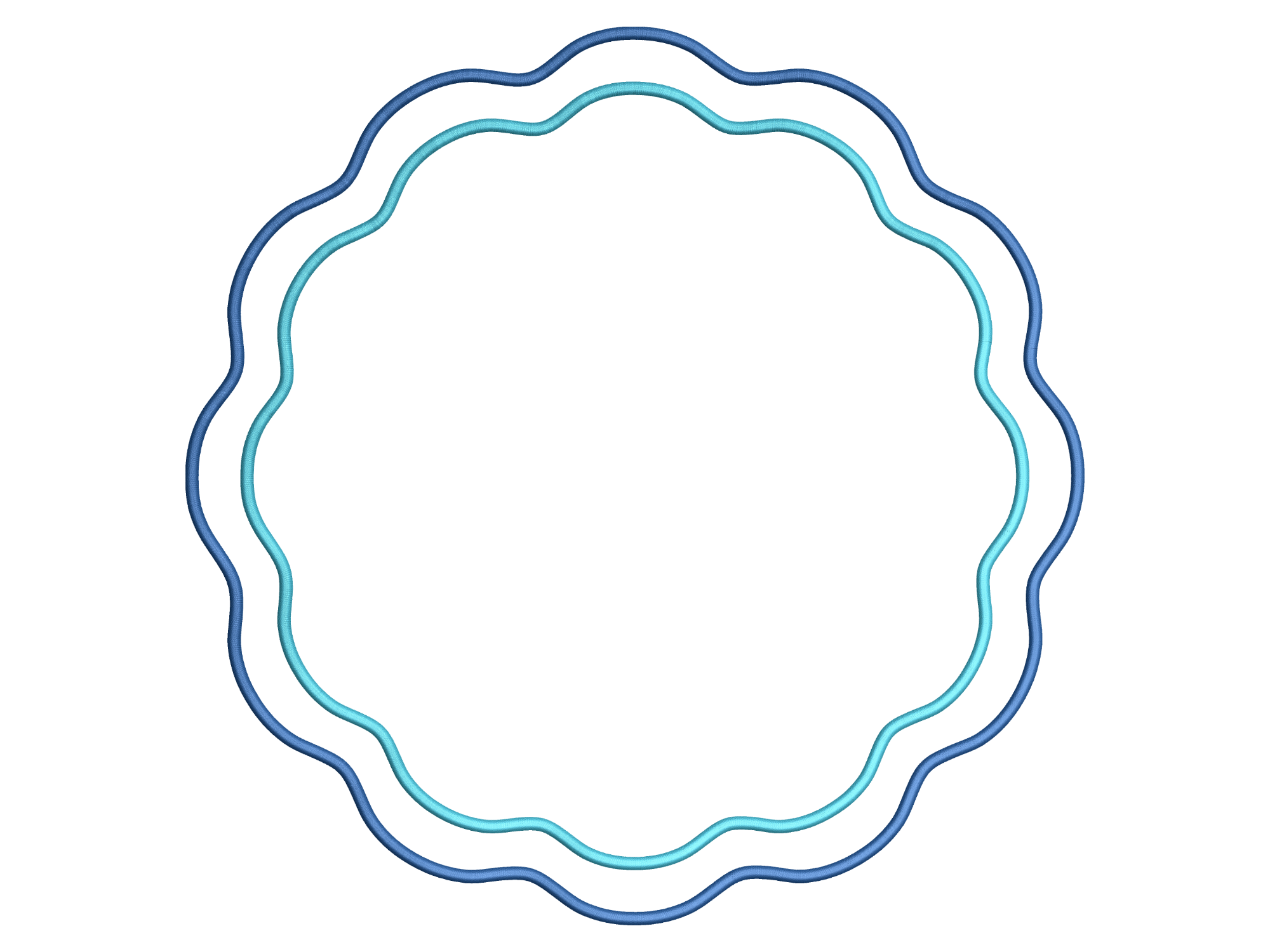Double Satin Wavy Oval Placemat CERCEVE1