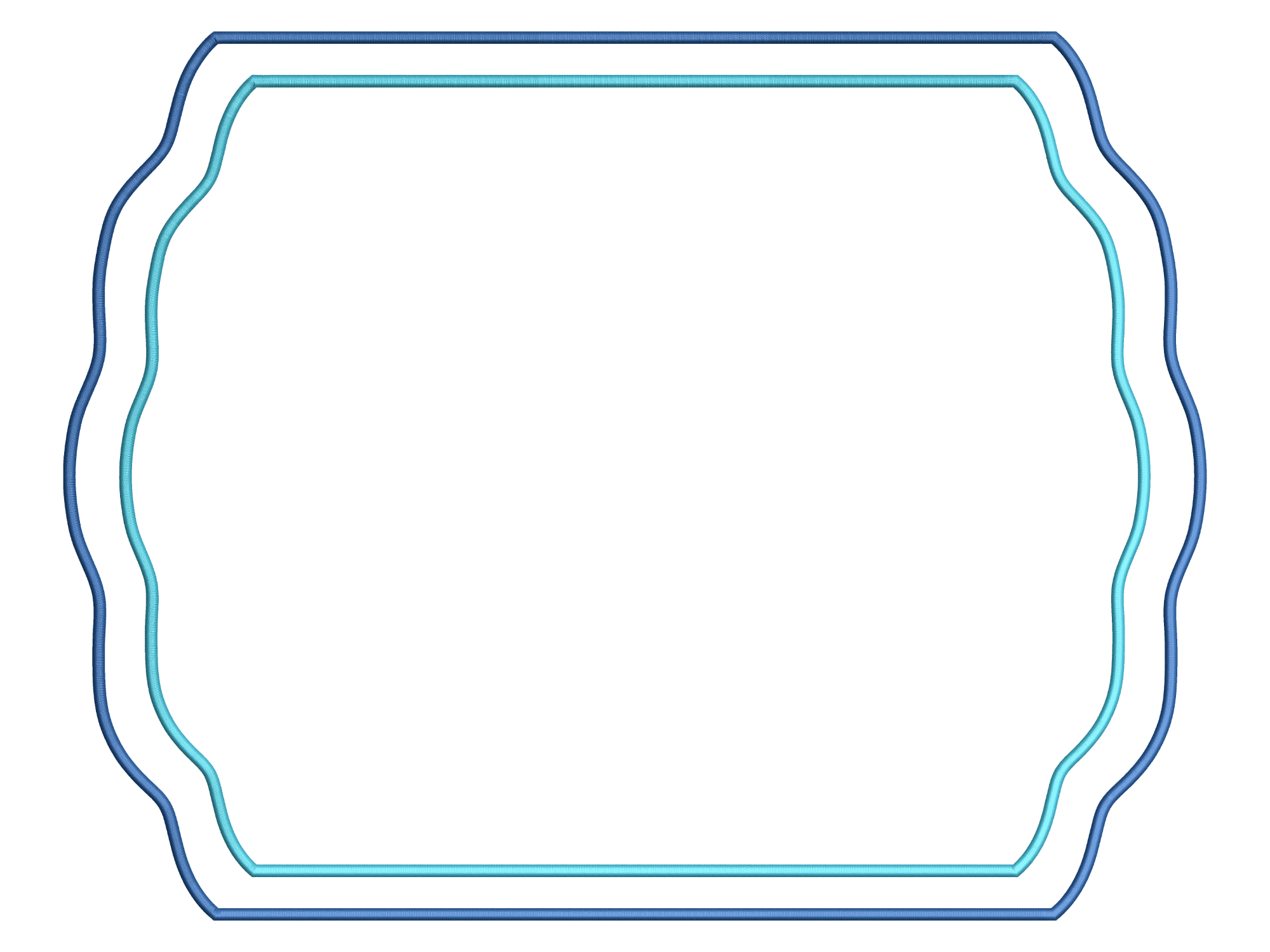 Double Satin Wavy Rectangle Placemat CER