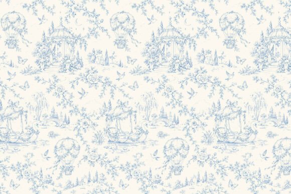 Dreamy Blue Toile De Jouy Enchanted Gard