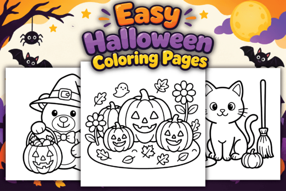 Easy Halloween Coloring Pages