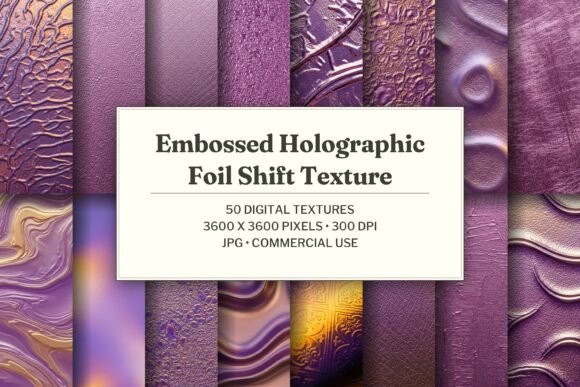 Embossed Holographic Foil Shift Texture