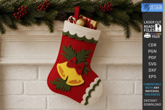 Felt Christmas Stocking Laser Cut Cnc Laser Cutting