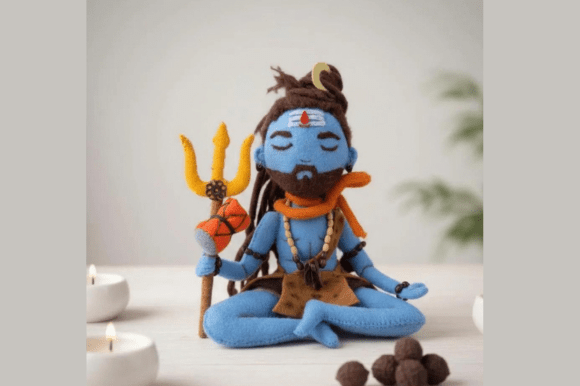 Felt Shiva Doll Sewing Pattern PDF