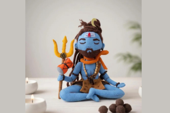 Felt Shiva Doll Sewing Pattern PDF