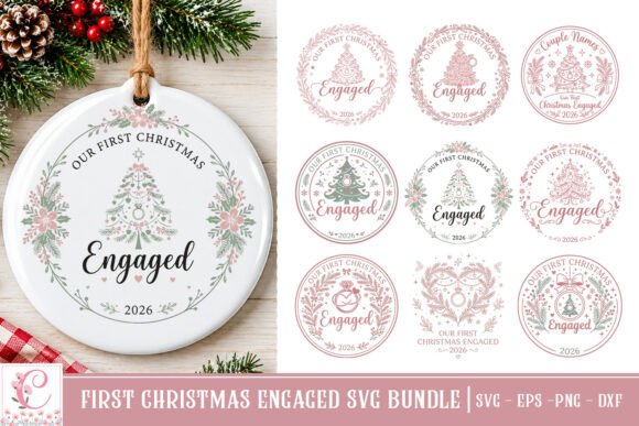 First Christmas Engaged SVG Bundle