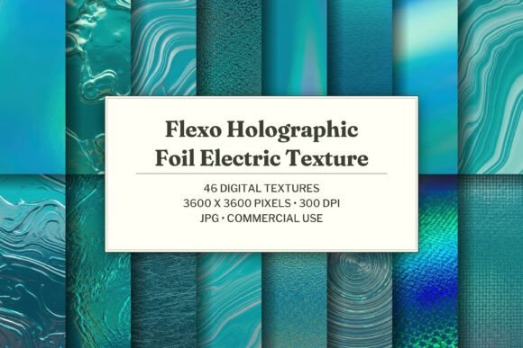 Flexo Holographic Foil Electric Texture