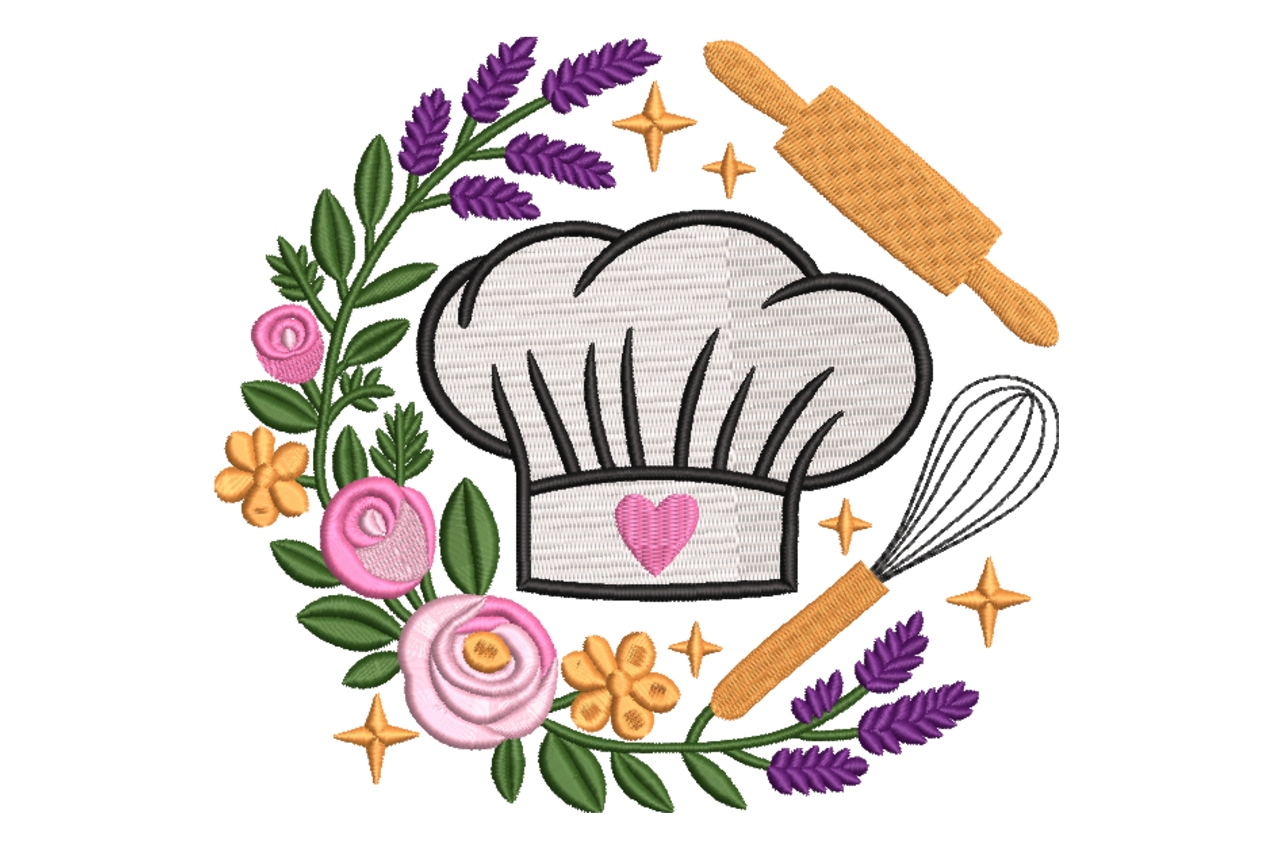Floral Chef Hat