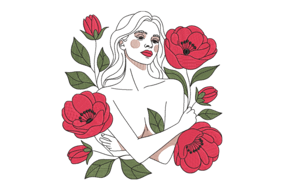 Floral Woman Portrait