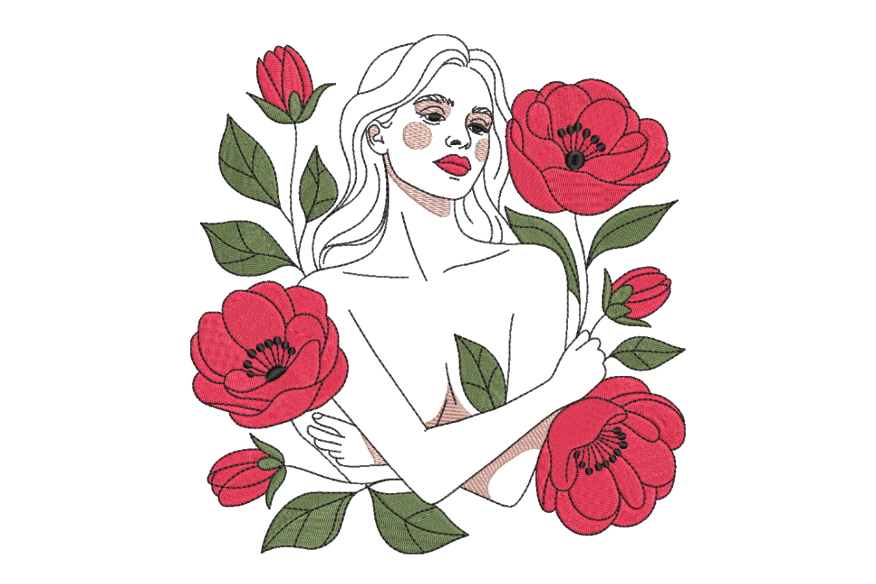 Floral Woman Portrait