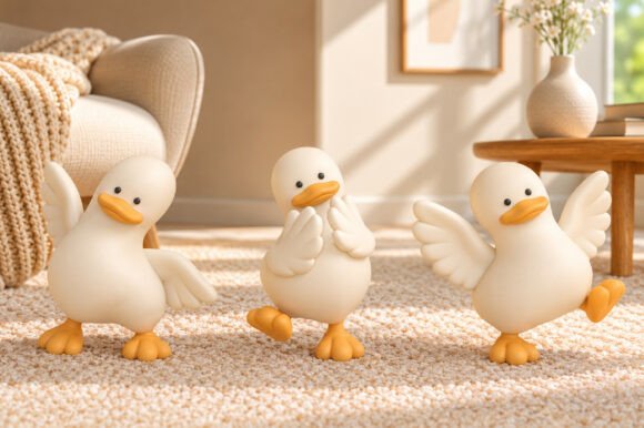 Funny Duck Decorative 3D Model STL – Cute 3D Printable Duck Figurine - Image 1