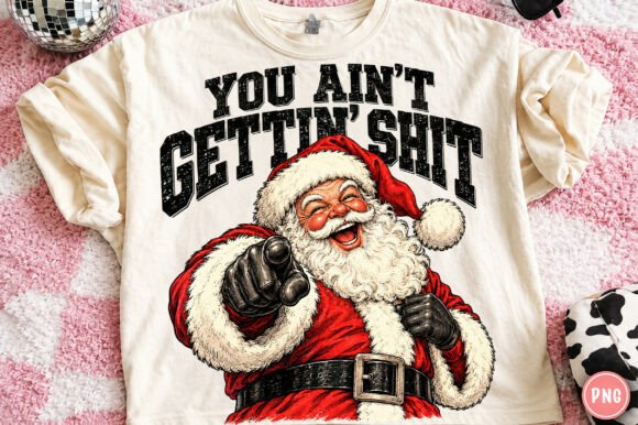 Funny Santa Christmas Sublimation Png