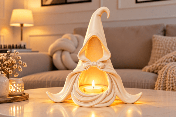Gnome Candle Holder 3d Print 3d Printing