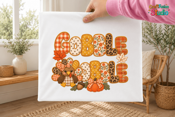 Gobble Gobble Turkey Patch Fall Png Graphics
