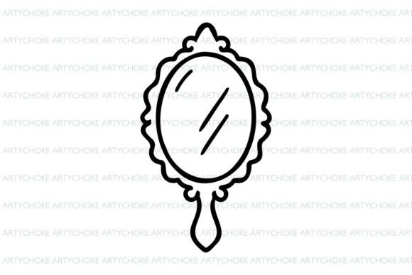 Gothic Hand Mirror SVG