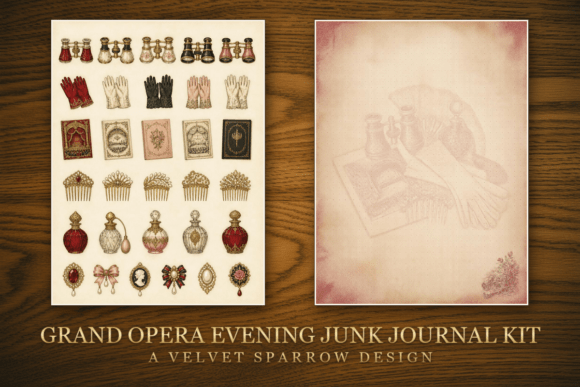 Grand Opera Evening Junk Journal Kit