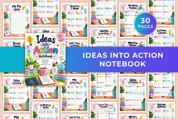 Ideas into Action Notebook KDP Interiors