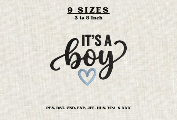 It’s a Boy Embroidery Design Baby Boy