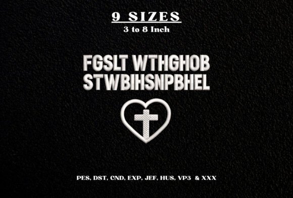 John 3:16 First Letter Embroidery Design