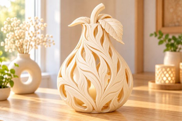 Tree Trunk Flower Vase 3D STL – Woodland Sculptural Vase Model for FDM & Resin - Image 17
