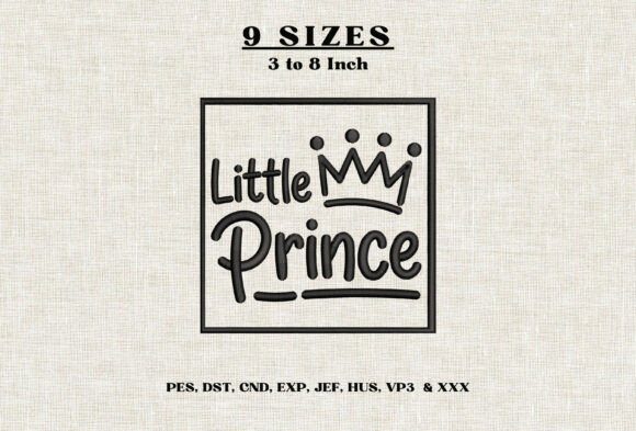 Little Prince Embroidery Design Baby DST