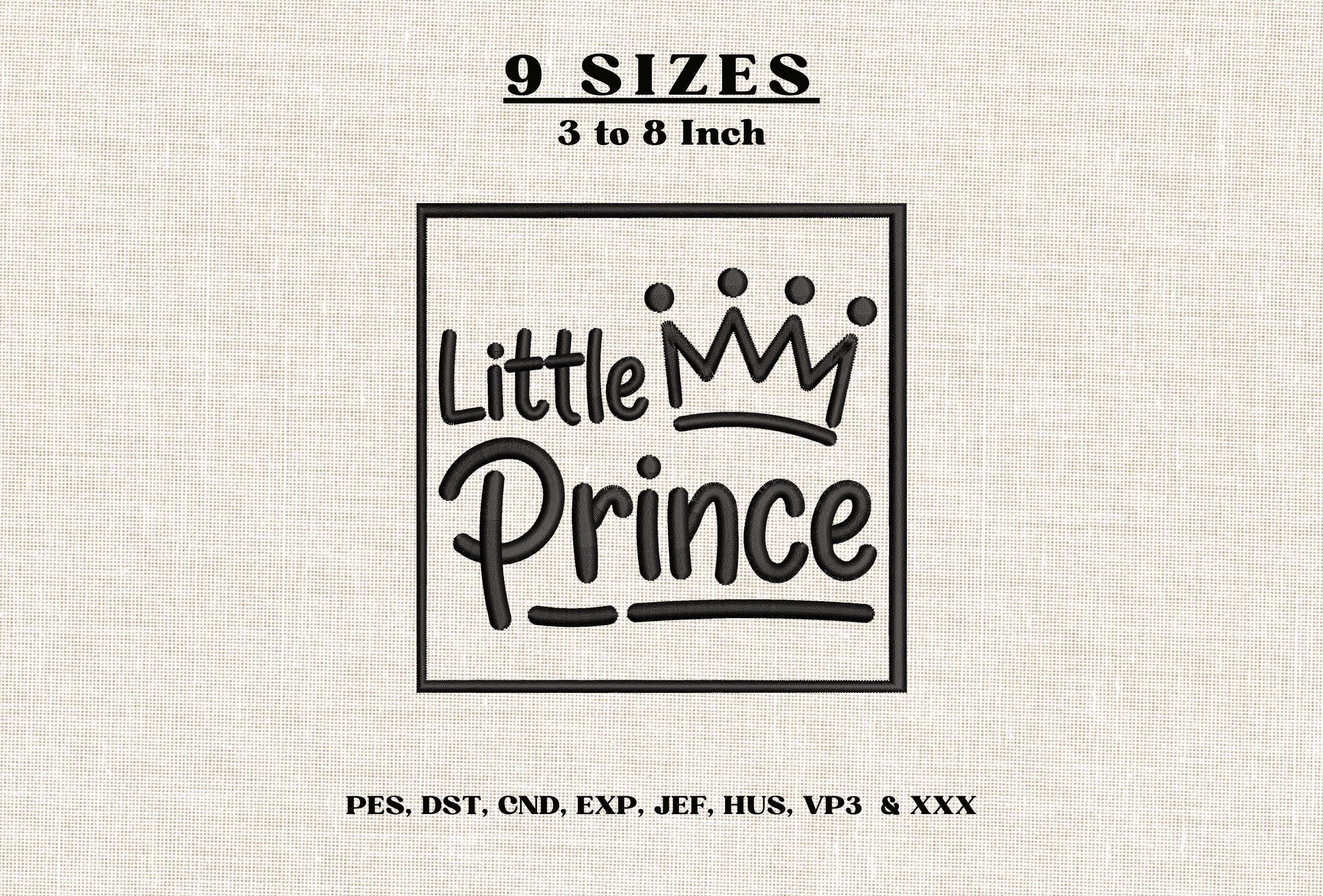 Little Prince Embroidery Design Baby DST