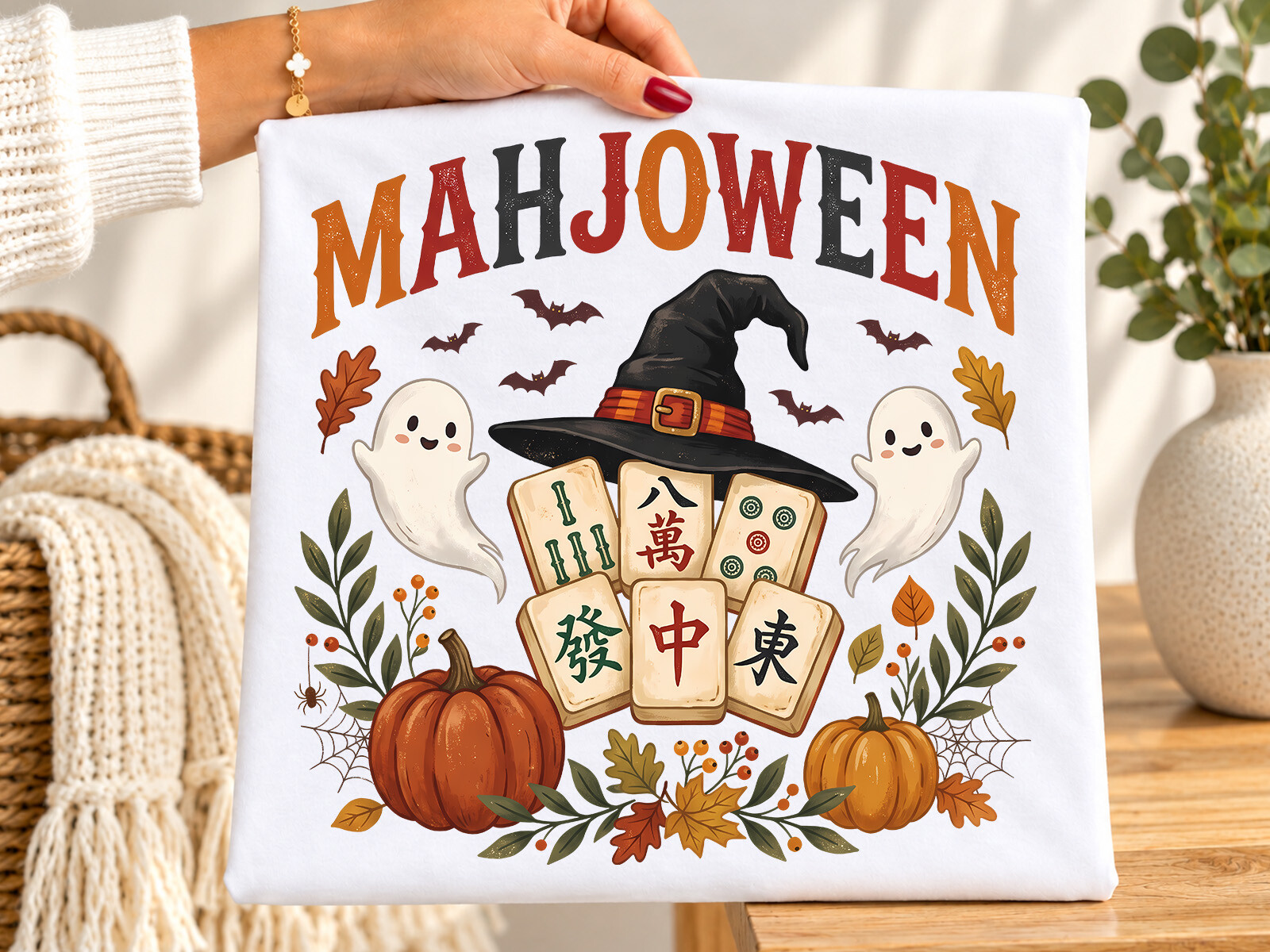 Mahjoween Halloween Mahjong Ghost PNG
