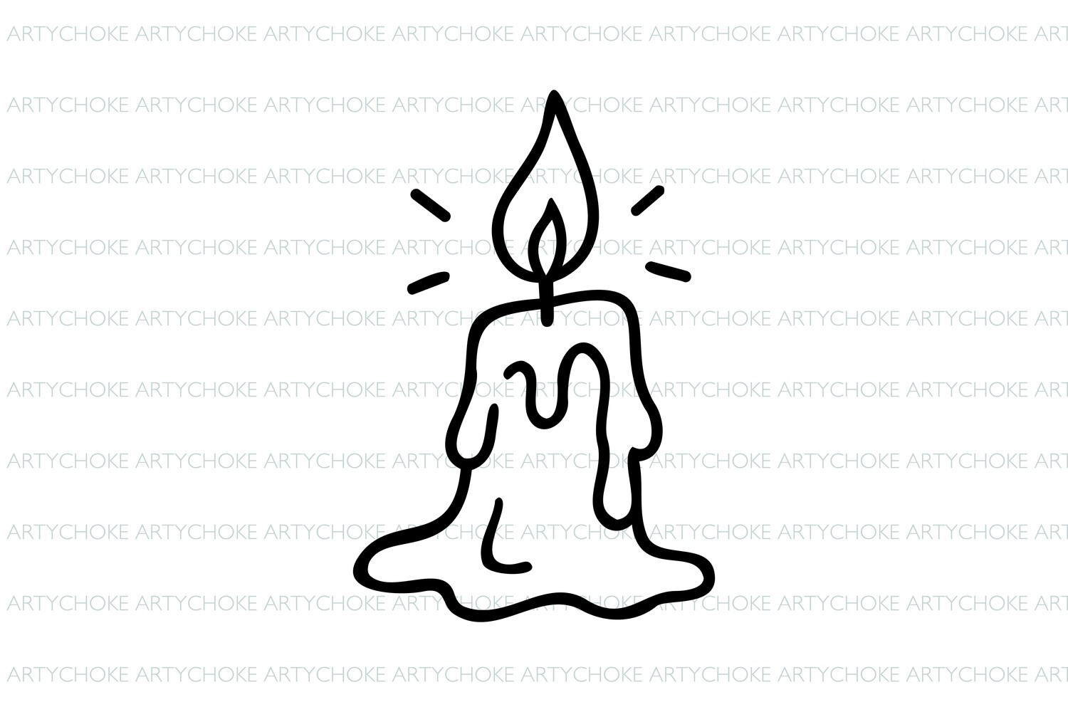 Melting Candle SVG