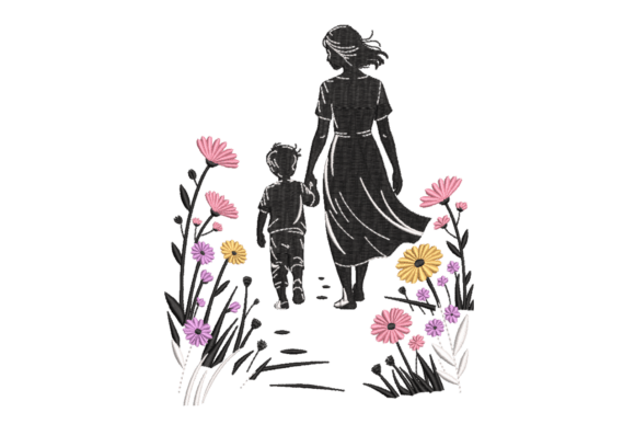 Mother and Child Walking