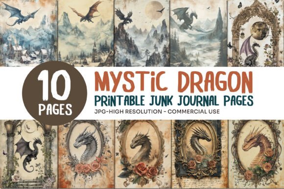Mystic Dragon Junk Journal Pages