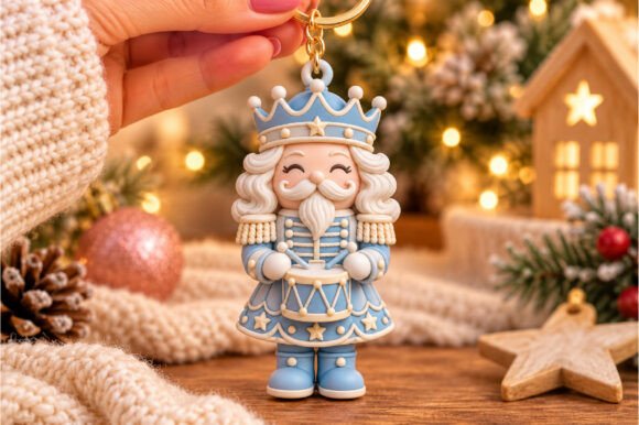 Nutcracker Christmas Keychain STL – 3D Printable Holiday Charm - Image 4