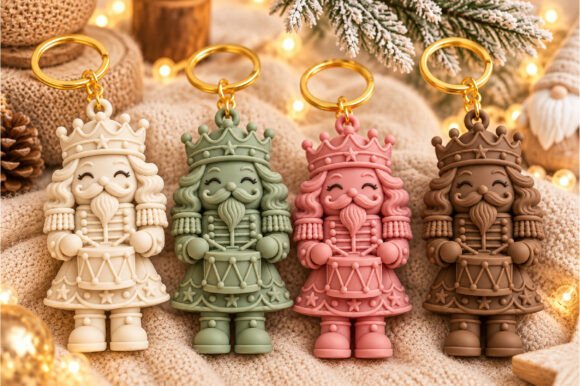 Nutcracker Christmas Keychain STL – 3D Printable Holiday Charm - Image 5