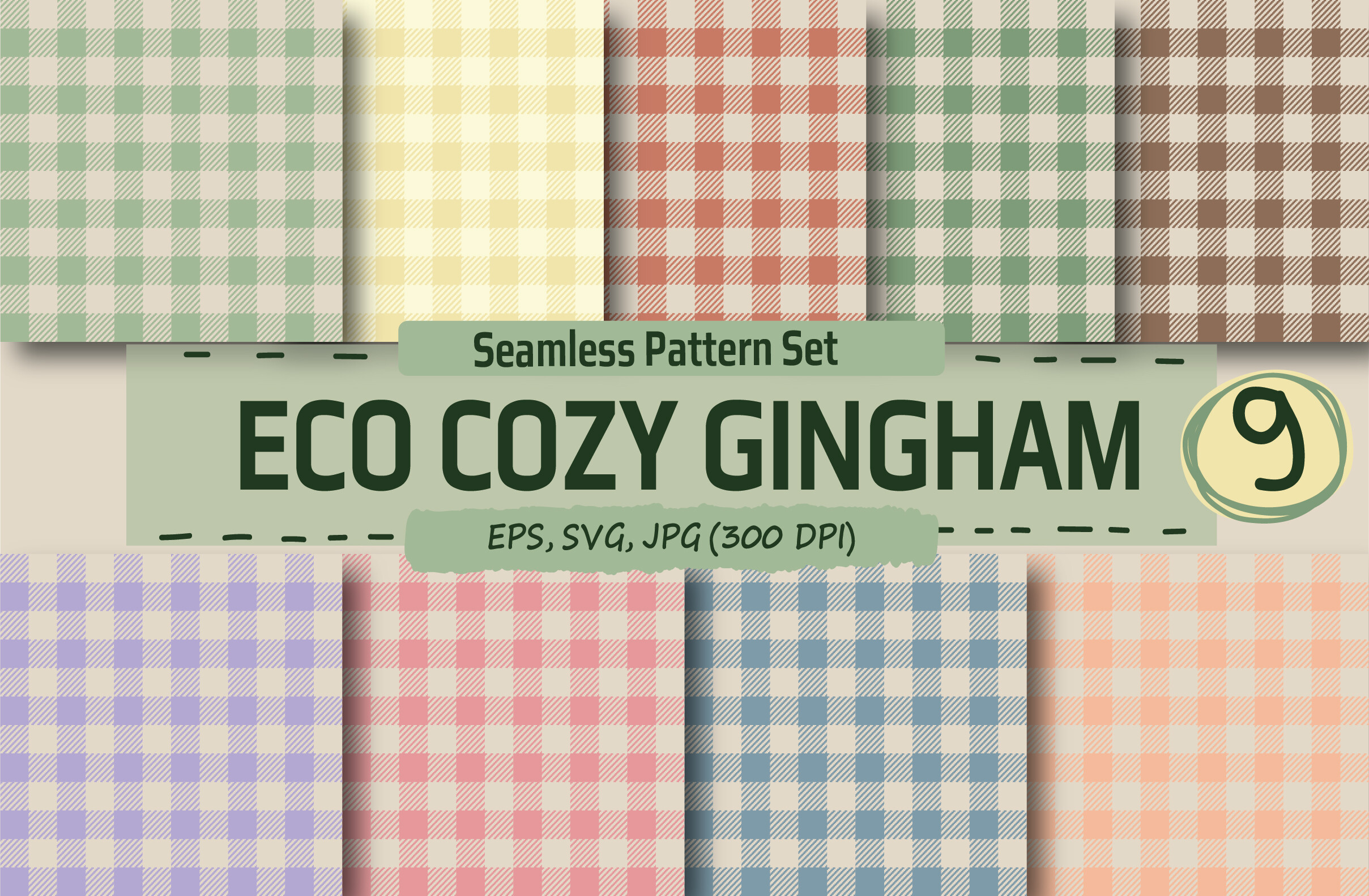 Pastel Gingham Seamless Digital Paper