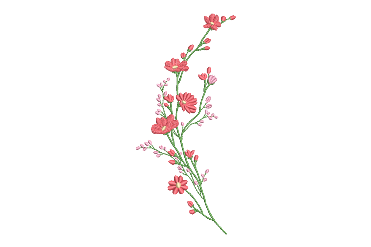 Pink Wildflower Stem