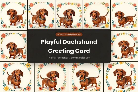Playful Dachshund Greeting Card