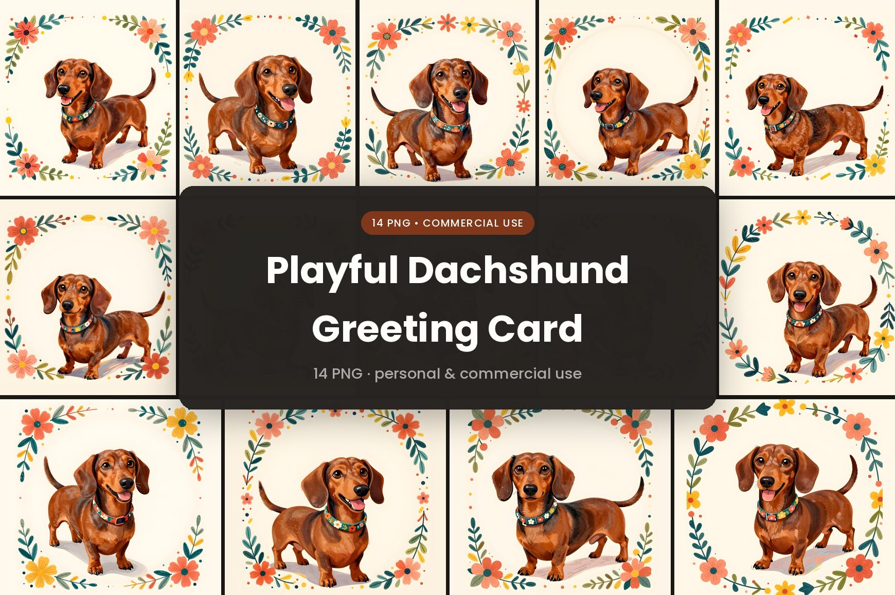 Playful Dachshund Greeting Card