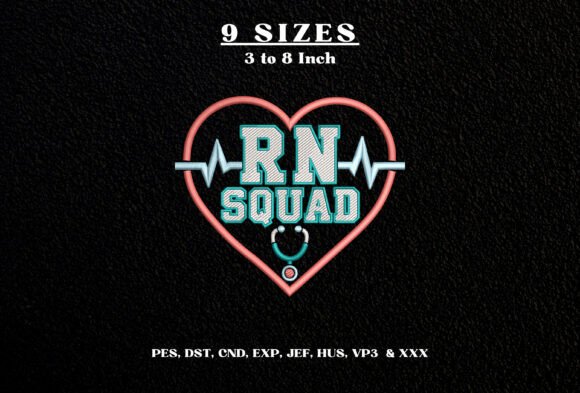 RN Squad Embroidery Design Registered