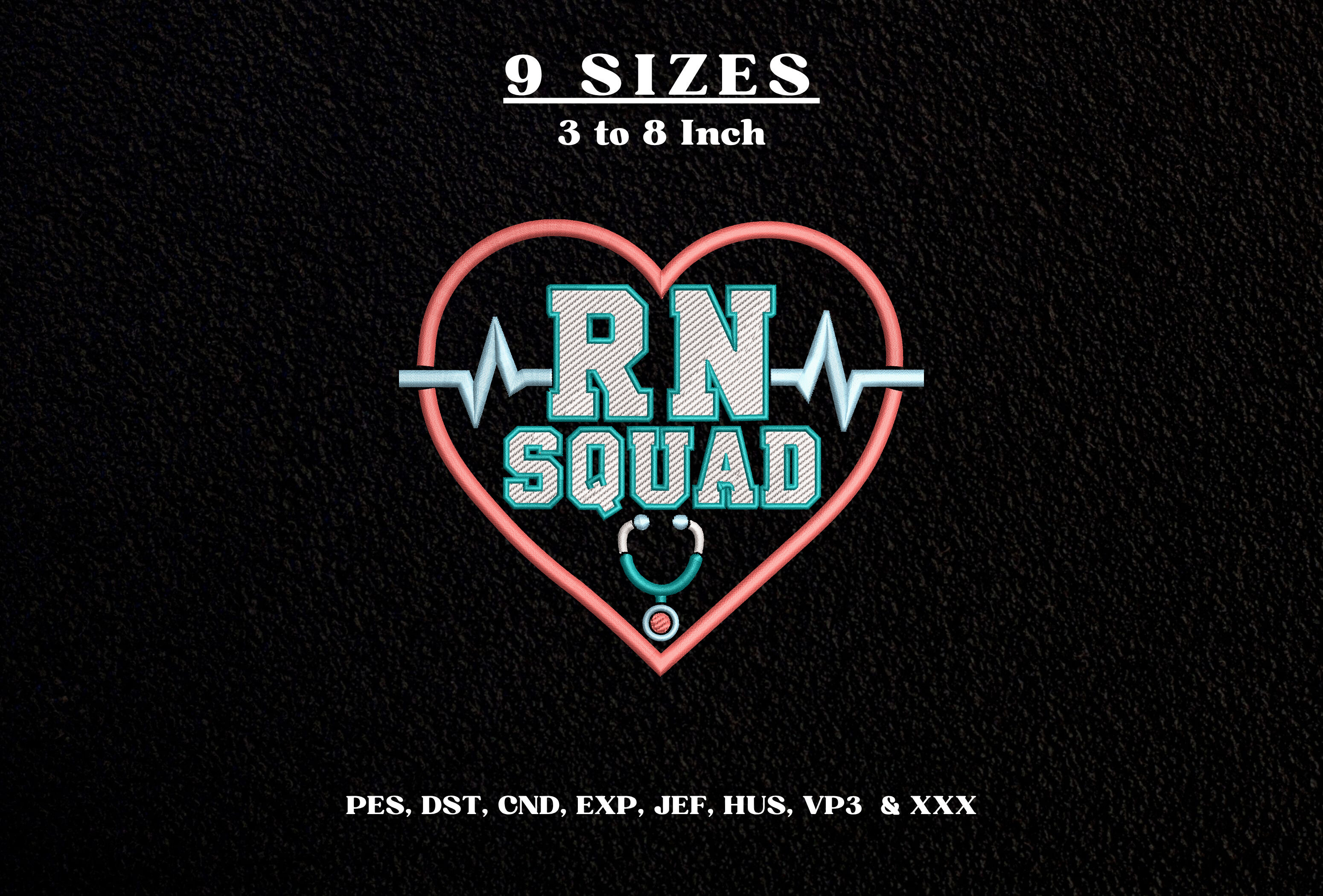 RN Squad Embroidery Design Registered