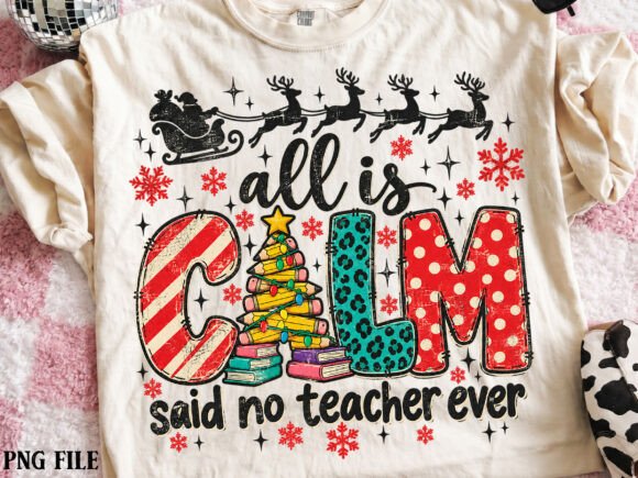 Retro Christmas Teacher Sublimation