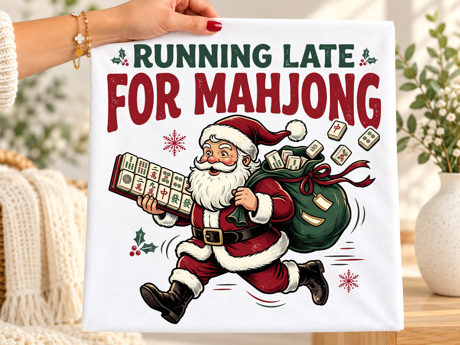 Running Late for Mahjong Christmas PNG